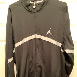 JORDAN BLACK & GRAY FULL ZIP ATHLETIC JACKET MENS